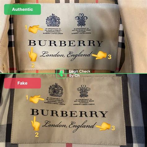 Burberry label authentic